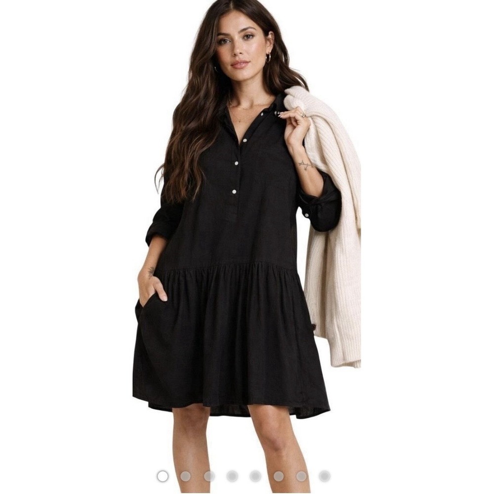 Grayson By Frank & Eileen The Changemaker Dress Women Black Long Sleeve 2 Small